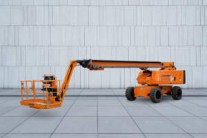 Teleskop Arbeitsbühne mieten mit 28 Meter Arbeitshöhe